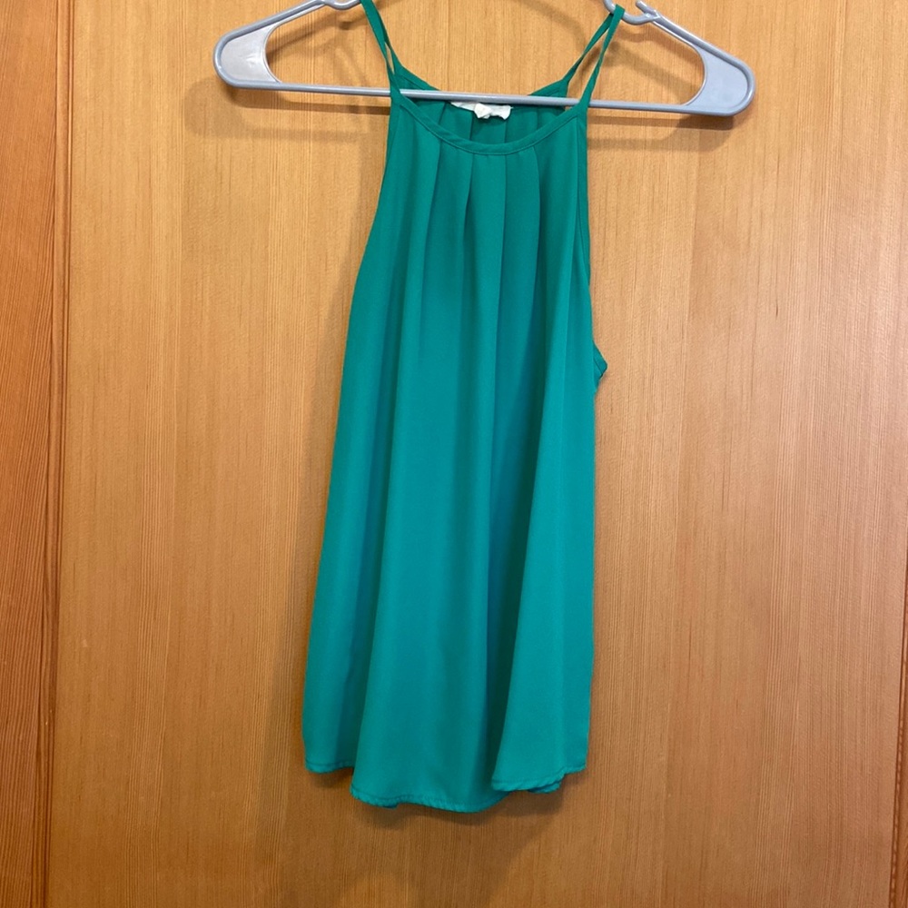 Cute green going out tank top
